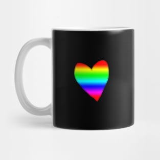 Small Linear Spectrum Rainbow Heart Mug